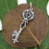 Fancy Old-Fashioned Skeleton Key With Pentagram Cut-Out Pendant | Woot & Hammy